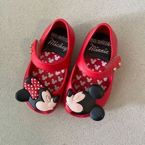 Mini Melissa Disney Minnie & Mickey Mouse Jelly Shoes